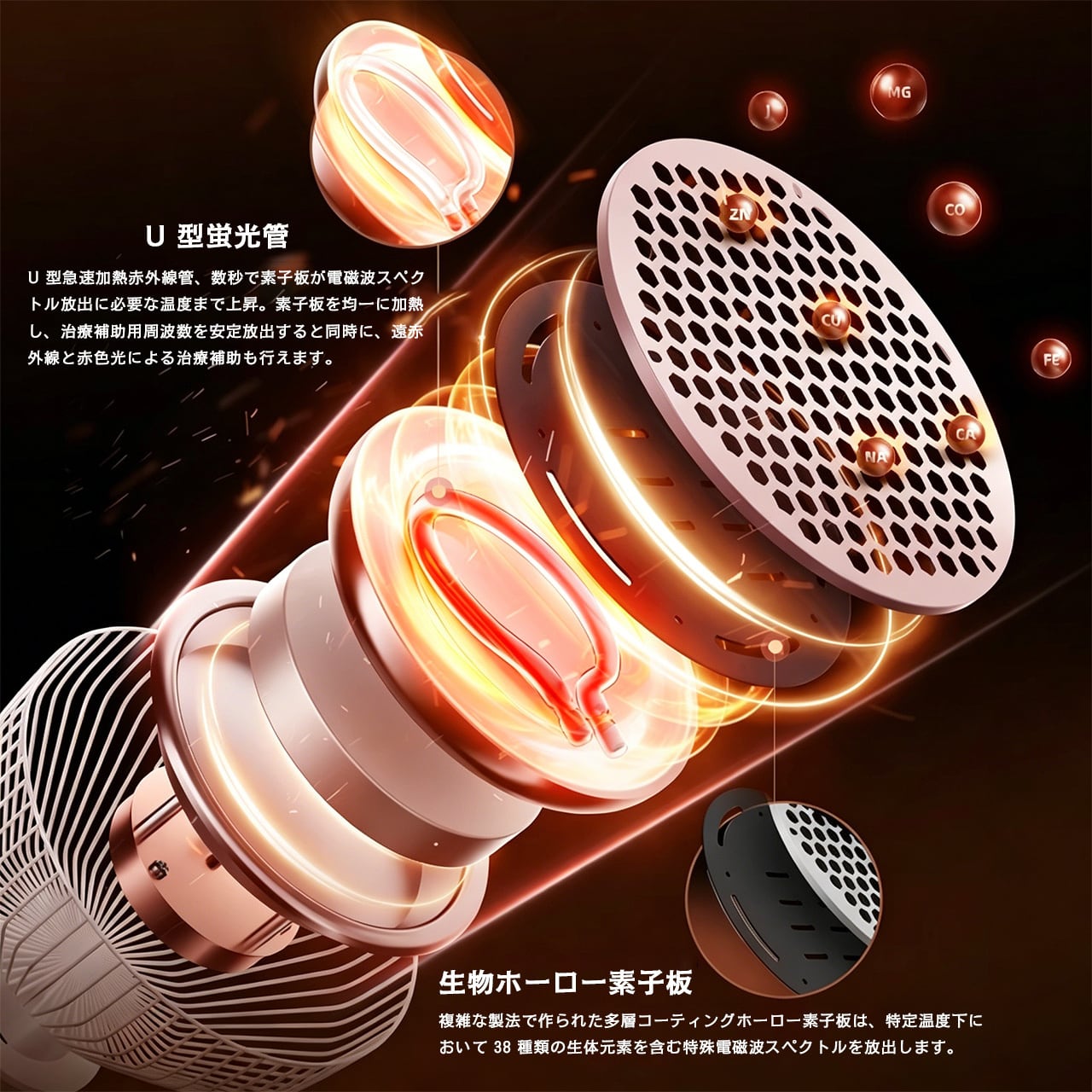83 .電磁波治療器 家庭用電気温熱ランプ 医療用遠赤外線療養器 膝温熱
