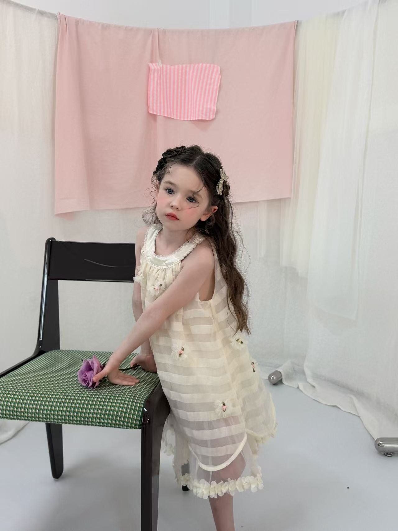 [aiai] Angel Flower Chiffon Dress / [아이아이] 엔젤플라워쉬폰드레스
