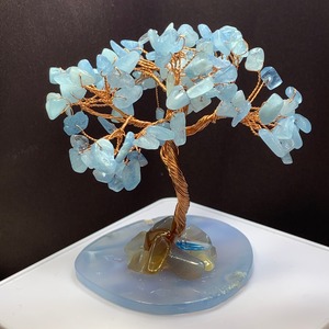 no4.水の様に見える天然石ツリー・アクアマリン