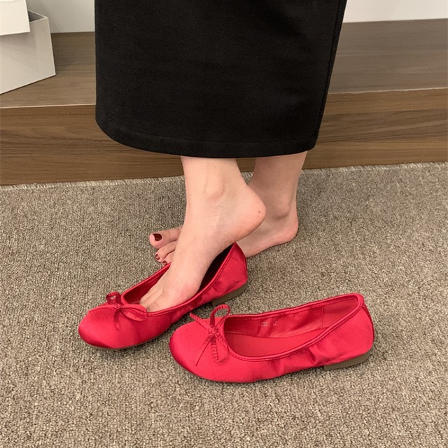 satin ribbon ballet shoes J00134
