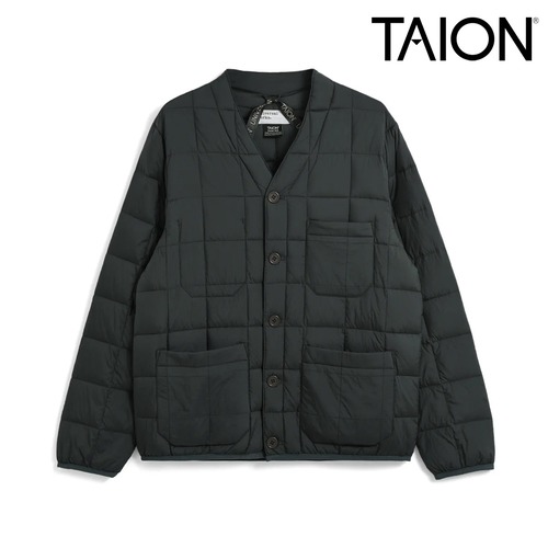 TAION × UNIVERSAL WORKS ユニバーサルワークス ダウンカーディガン 800FP ダウン95% 軽量 保温 ナイロン パッチポケット 収納袋付き メンズ レディース ユニセックス UW-TA-101CD