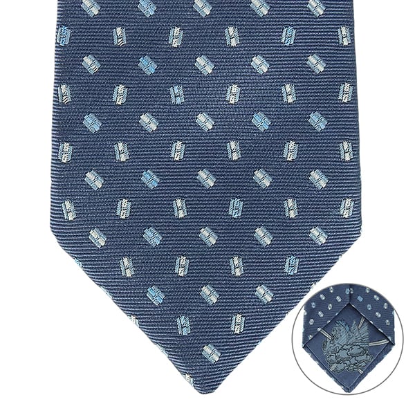 New HERMES エルメス ネクタイ ヘヴィシルクタイ 7cm Hペガサスポップ グレー グリクレール 白 レギュラータイ クラヴァット 新品