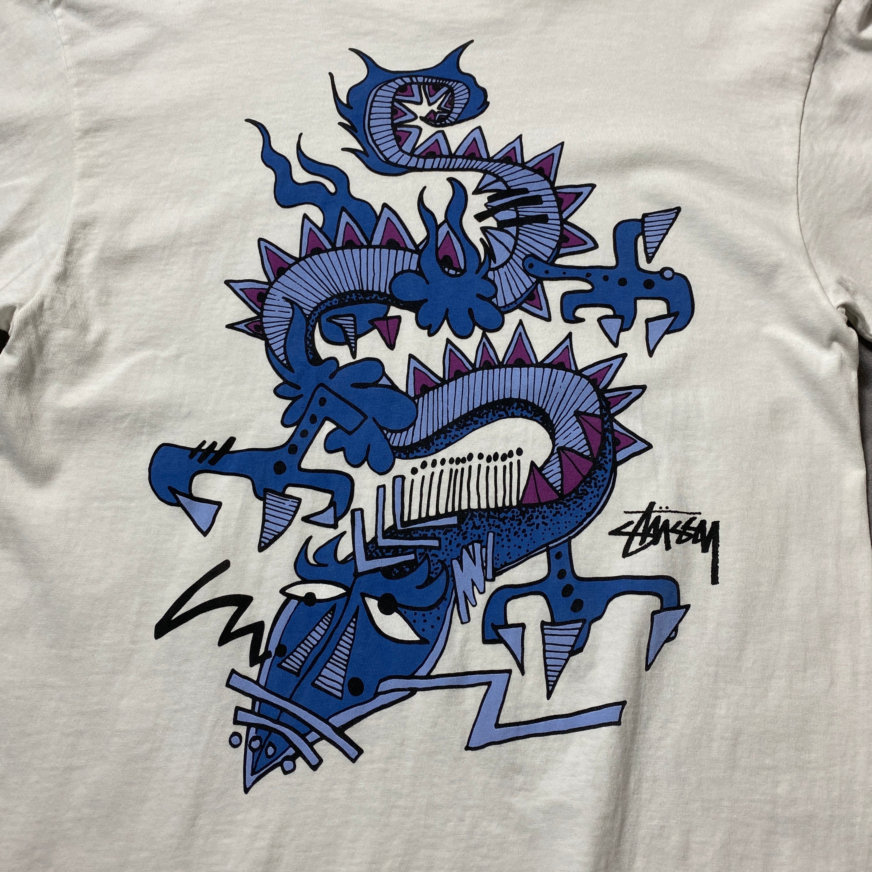 stussy ステューシー ドラゴン 龍 バックプリント アートデザイン