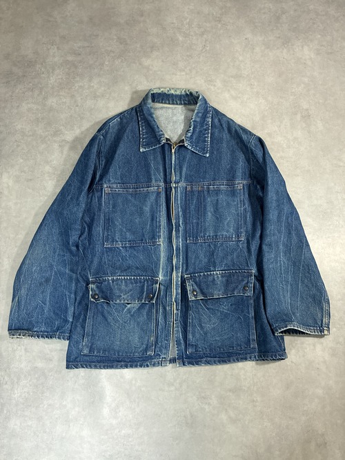 70-80s ユーロビンテージ デニムワークジャケット DMCジップ