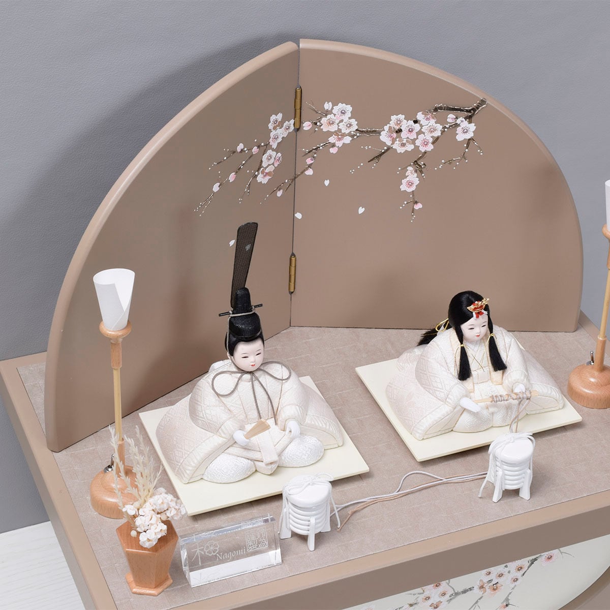 雛人形 親王飾り【心彩】Cocoa|木目込人形｜モダン｜おしゃれ