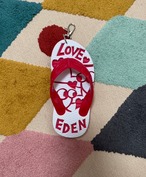 ハンドメイドキーホルダー  LOVE EDEN（赤）