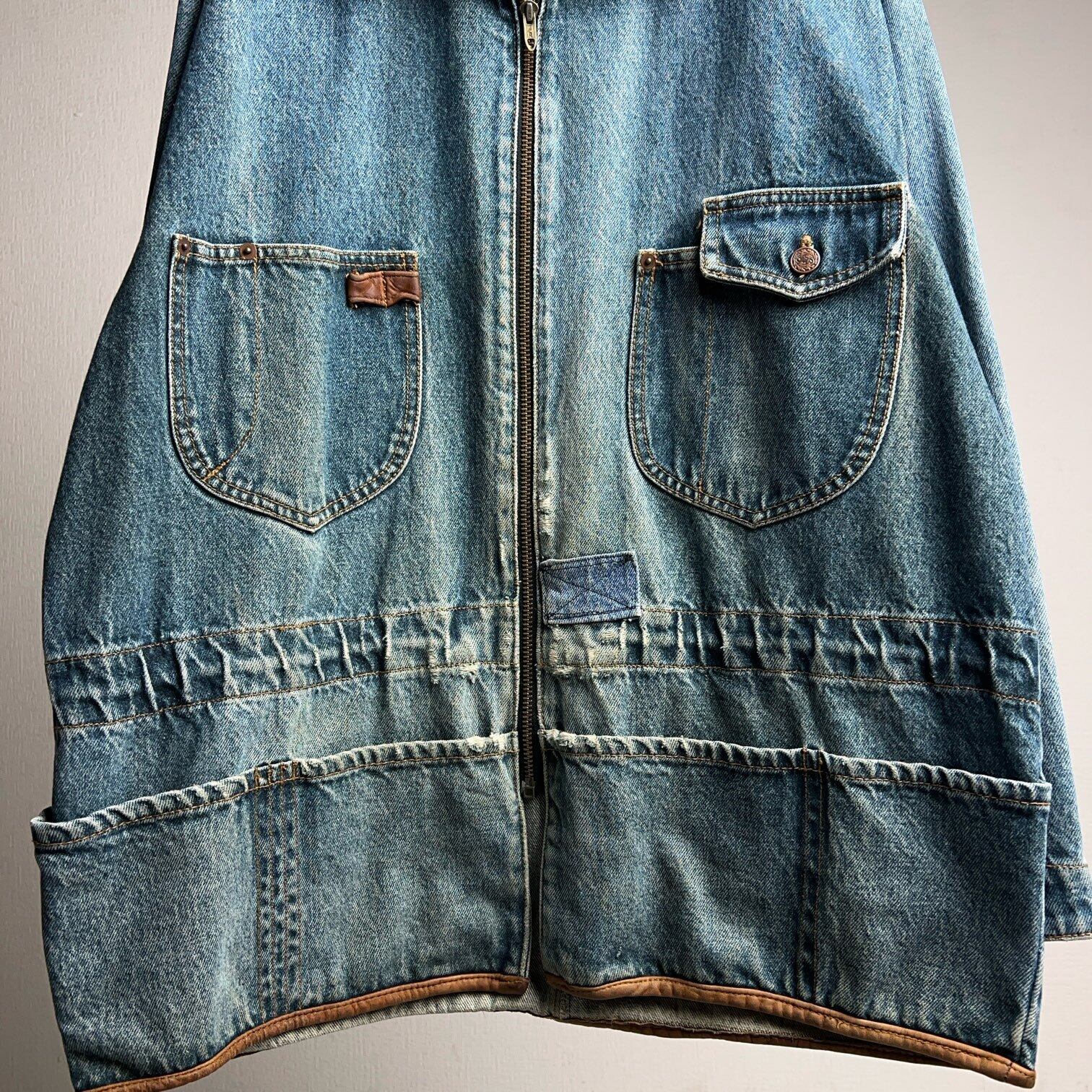 80's~90's Eddie Bauer Denim×Leather Jacket 80年代 90年代 エディ