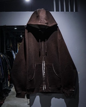 【add (C) vintage】“CHAMPS” Beautiful Fade Loose Zip Up Hoodie