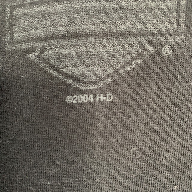 00s ハーレーダビッドソン　リンガーTシャツ　両面プリント　ブラック　XL相当