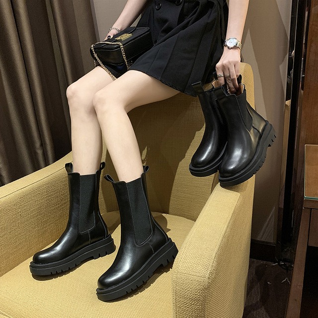 【韓国通販 dgo】black martin boots 2types（ブラック マーティンブーツ）（A0152）