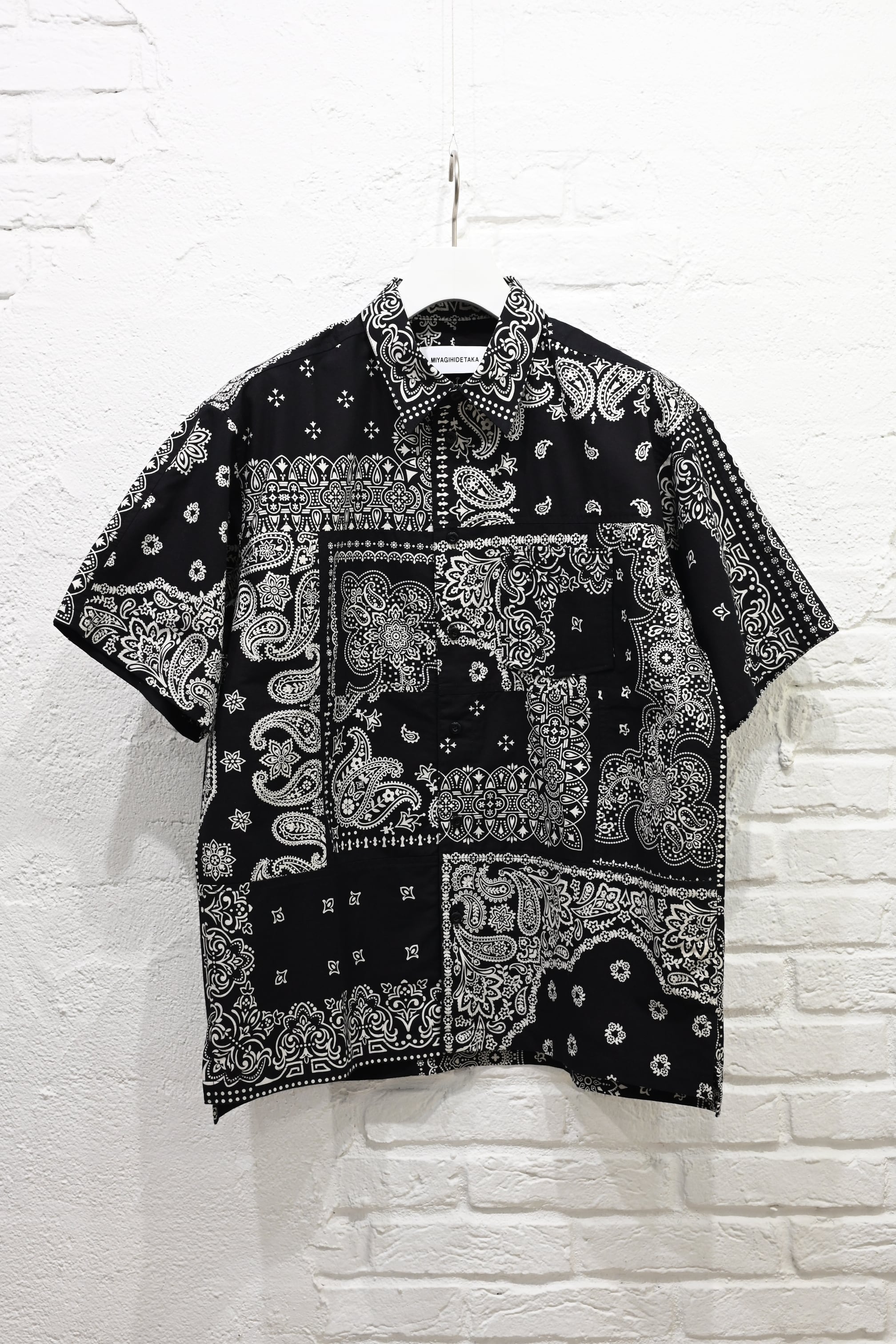 Bandana Short-sleeve Shirt c/# BLACK | MIYAGIHIDETAKA