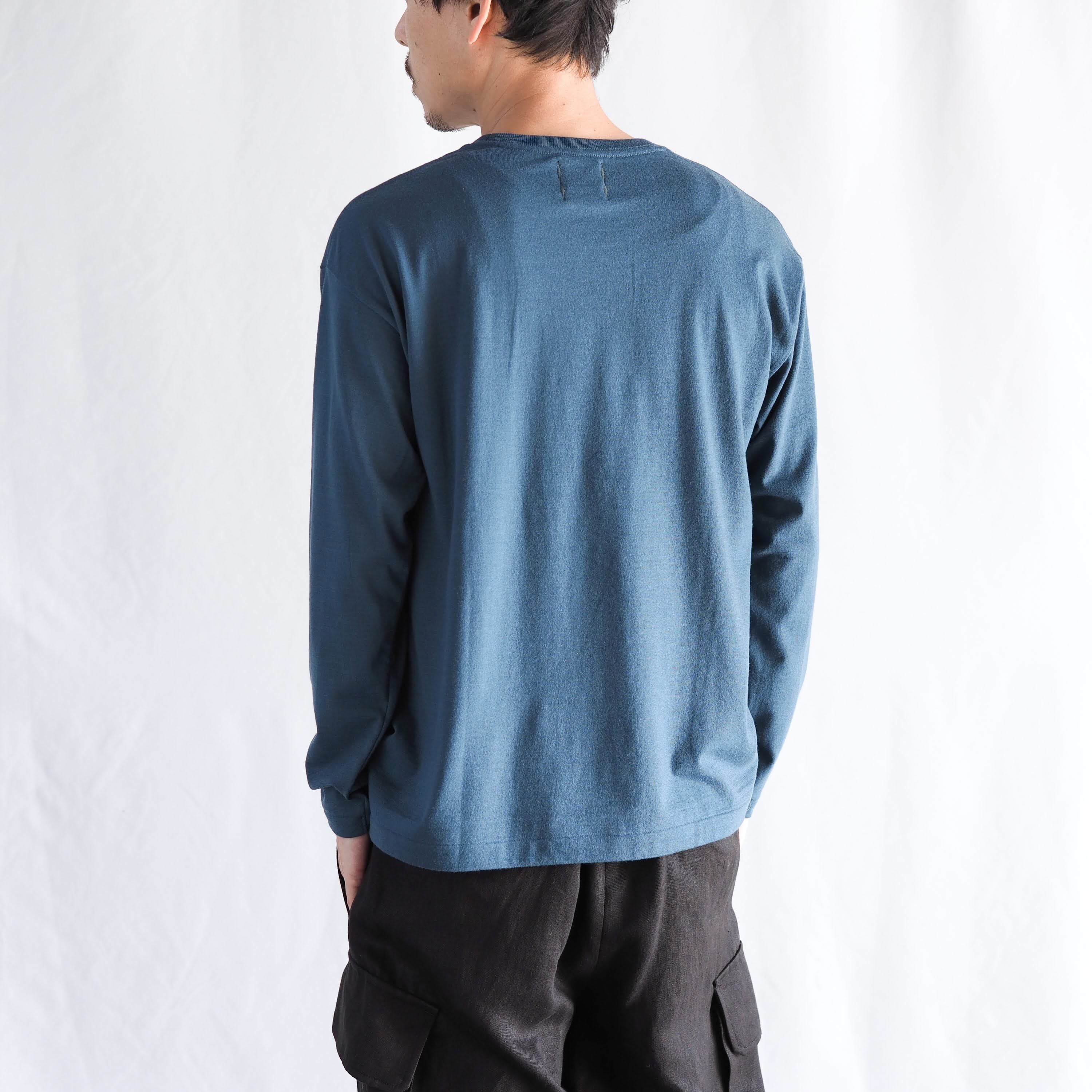 羊毛Tシャツ ロングスリーブ【せせらぎ】iti-11 | 糸と色