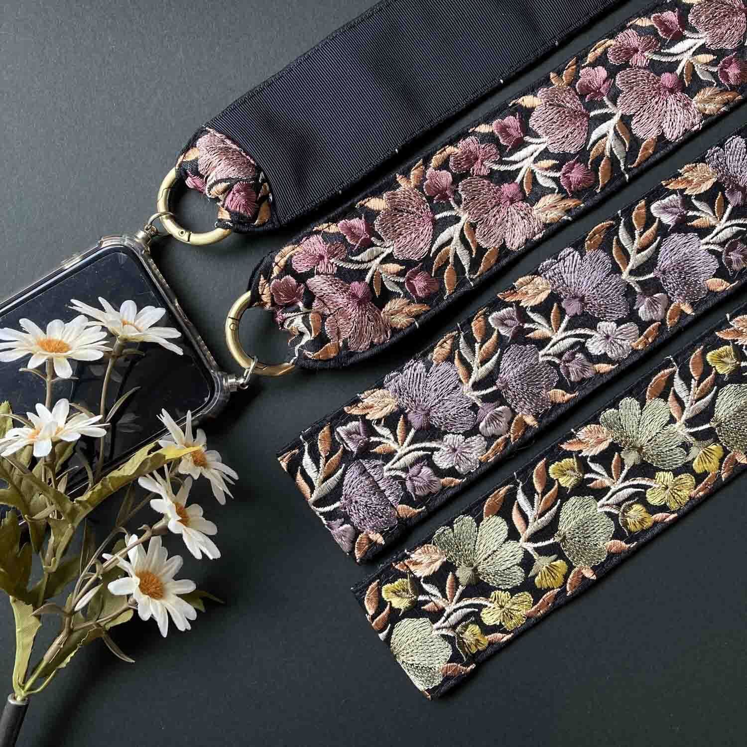 Duaオリジナル 裏地付きショルダーストラップ(太幅/黒)