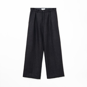 Tweed wide slacks（BROWN）