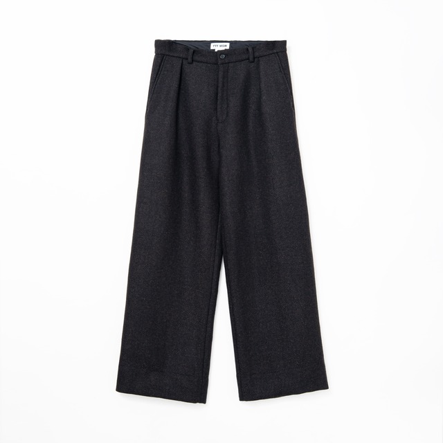 Tweed wide slacks（BROWN）