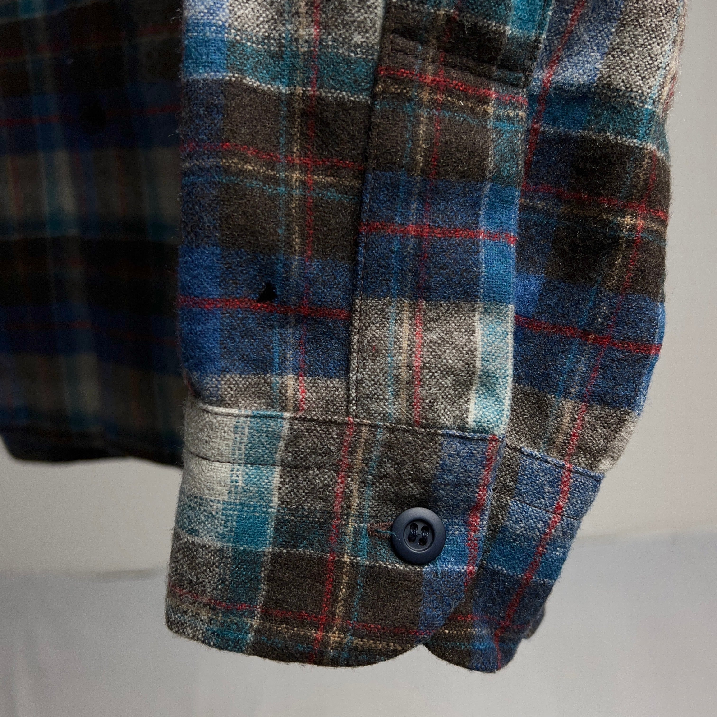 70's PENDLETON CHECK WOOL SHIRT SIZE M ペンドルトン チェック