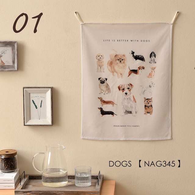 ファブリックポスター 犬 DOGS