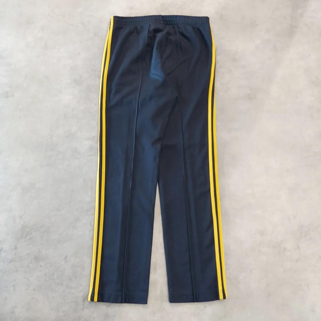 アディダス トラックパンツ ネイビー イエロー【Ｍ（XL相当）】 中古・古着通販】adidas (アディダス) トラックパンツ ネイビー