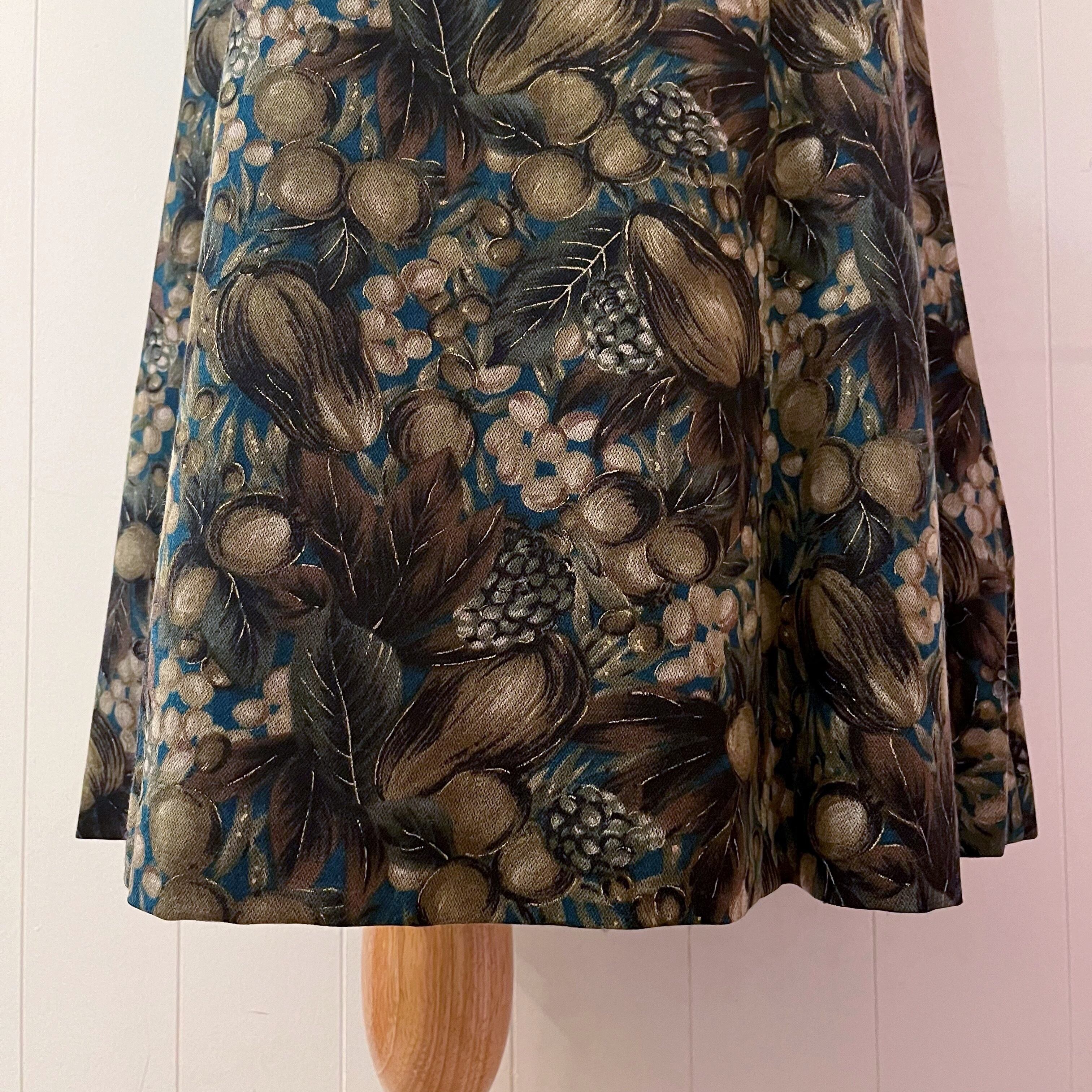 la france green flare skirt