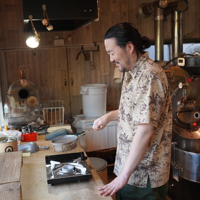 自家焙煎マカダミアナッツと焚き火ブレンドセット