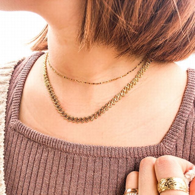 美品【Hawaiian jewelry】ゴールド シンプルチェーンネックレス 美品【Hawaiian jewelry】ゴールド シンプルチェーンネックレス