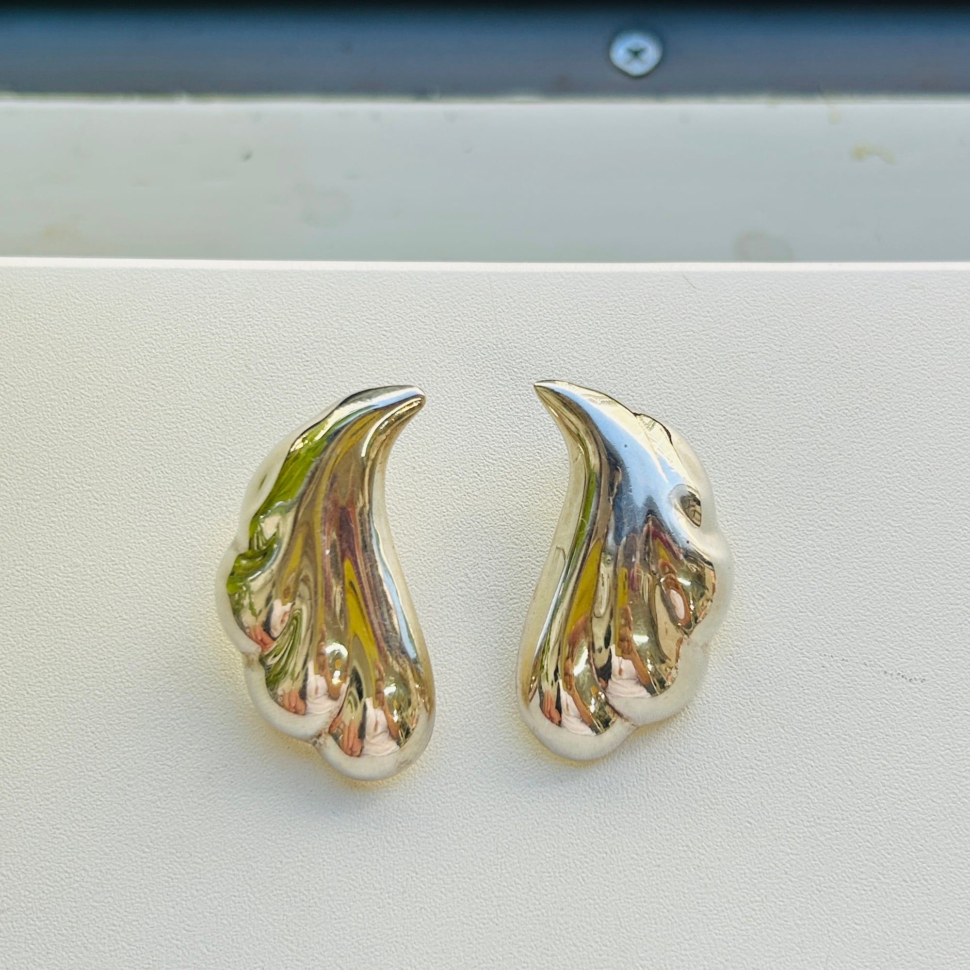 silver925ピアス シェル　扇　vintage Mexico シルバー925 Puffyシェルピアス | Milo Antiques & Vintage