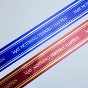 ギフトリボン Little Curse   Bordeaux Red/Gold Foil