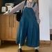ハート刺繍デニムサロペットパンツ ・12547