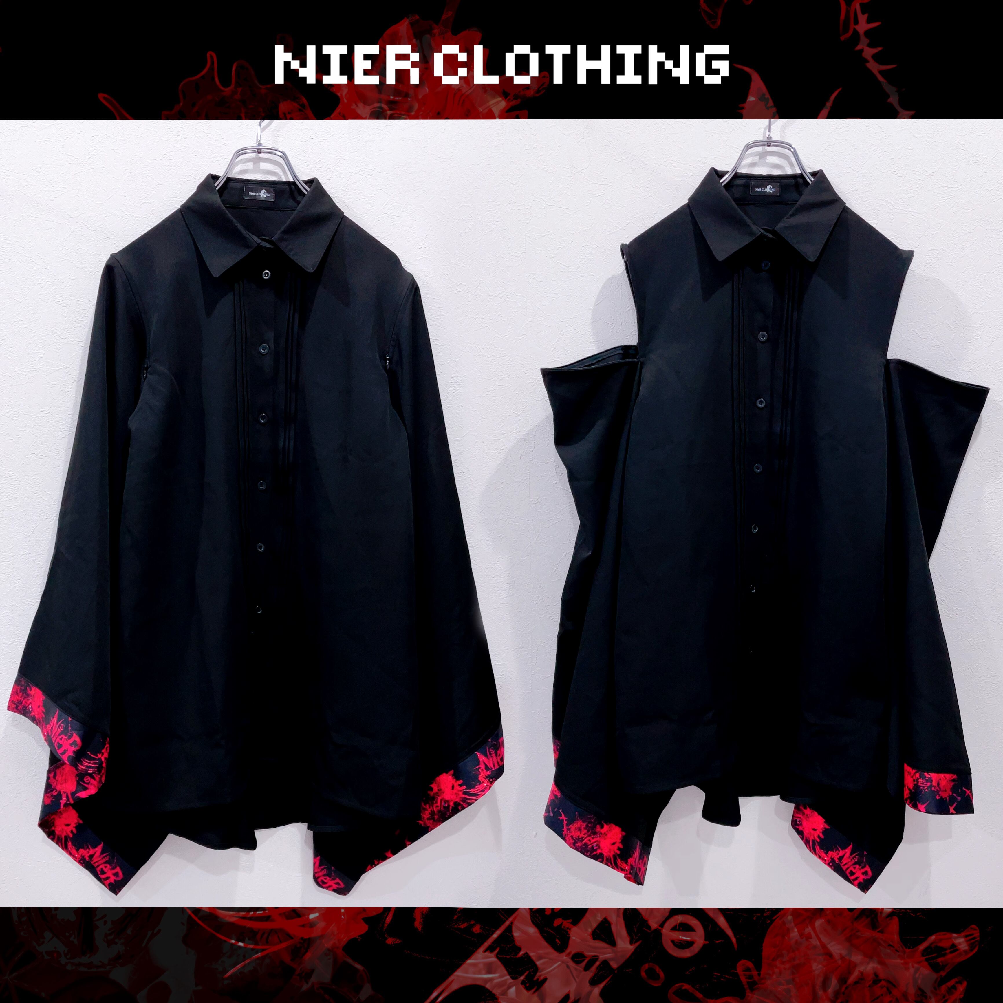 着物風袖2way Off Shoulder 彼岸花赤 Nier