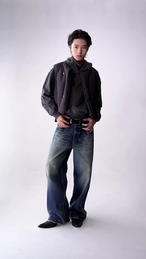 SOUTHFISH Vintage Washed Wide Jeans