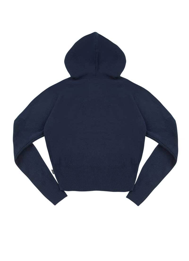 as”on] PUNCHED KNIT HOOD ZIP-UP / NAVY 正規品 韓国ブランド 韓国