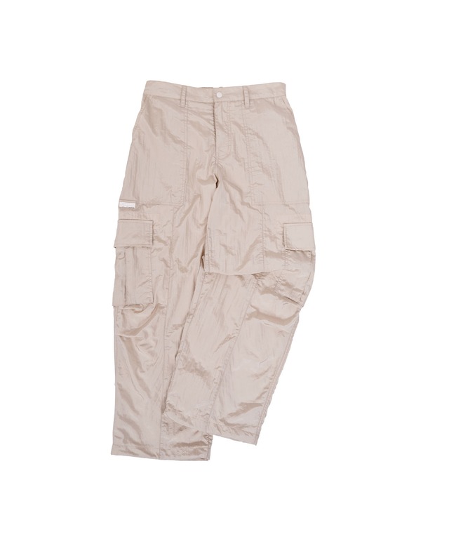 【#Re:room】SATIN NYLON WIDE CARGO PANTS［REP240］