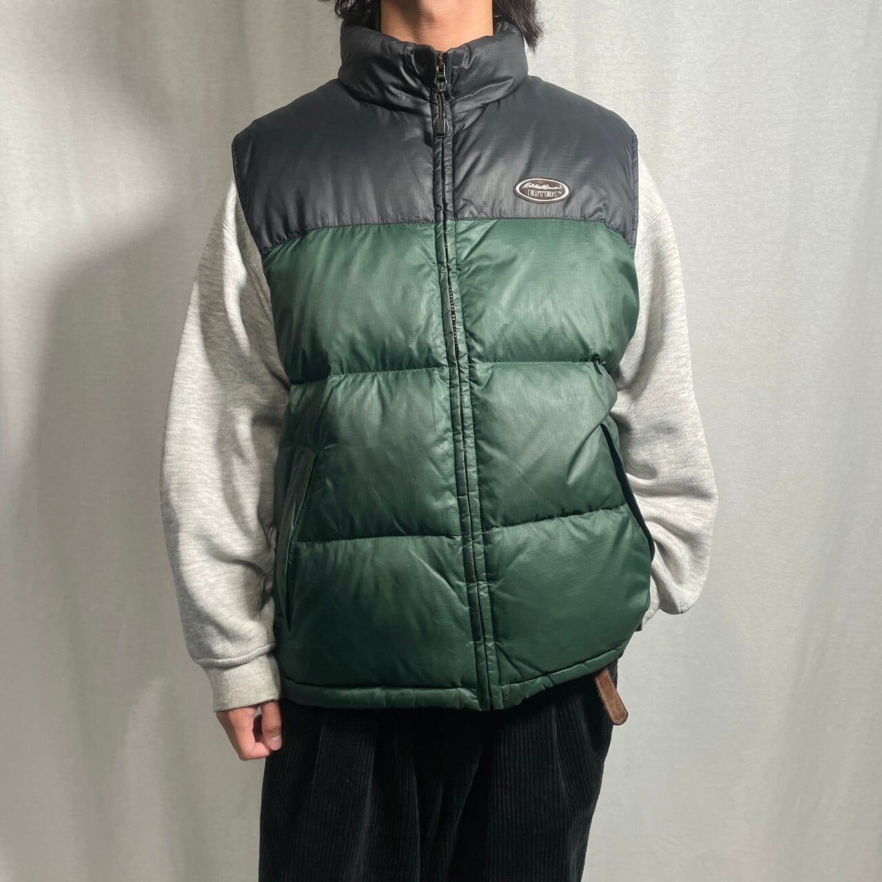 00年代 Eddie Bauer EBTEK エディーバウアー グースダウンベスト メンズL-XL相当 古着 00s ヴィンテージ VINTAGE Y2K テック ラバーパッチ リップストップ アウトドア ブラック グリーン 黒 緑色【アウトドアジャケット】/マルチカラー | cave 古着 屋【公式】古着通販サイト 00年代 Eddie Bauer EBTEK エディーバウアー グースダウンベスト メンズL-XL相当 古着 00s ヴィンテージ VINTAGE Y2K テック ラバーパッチ リップストップ アウトドア ブラック グリーン 黒 緑色【アウトドアジャケット】/マルチカラー | cave 古着 屋【公式】古着通販サイト