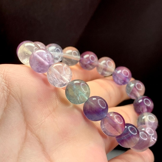 f125.夢かわ☆多彩なグラデーションフローライトブレスレット
