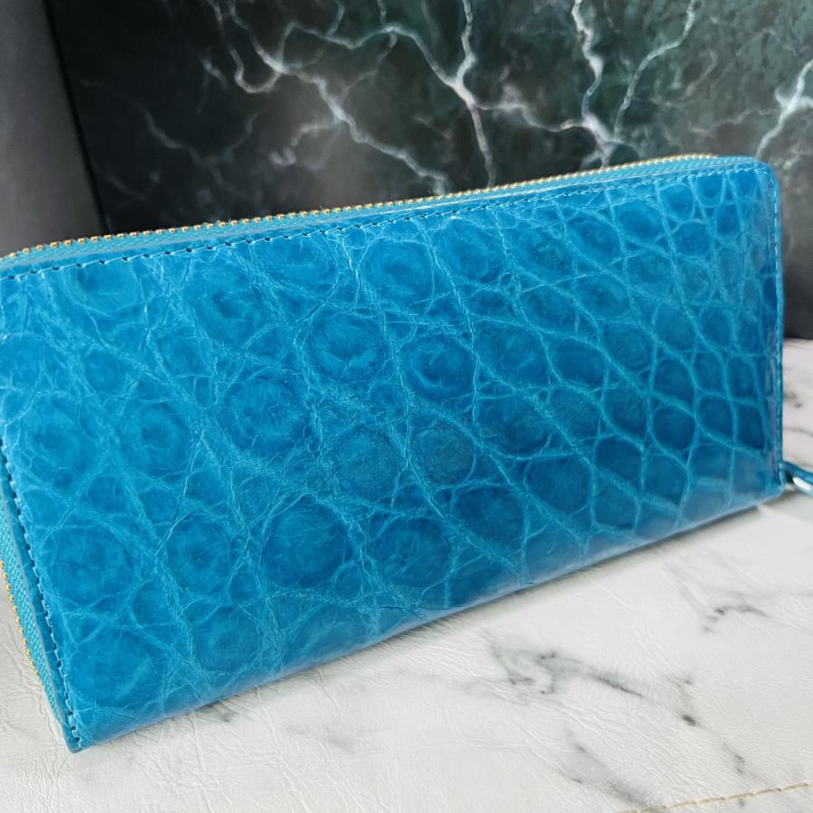新品 クロコダイル長財布 シャイニング加工 クロコ財布 ワニ革