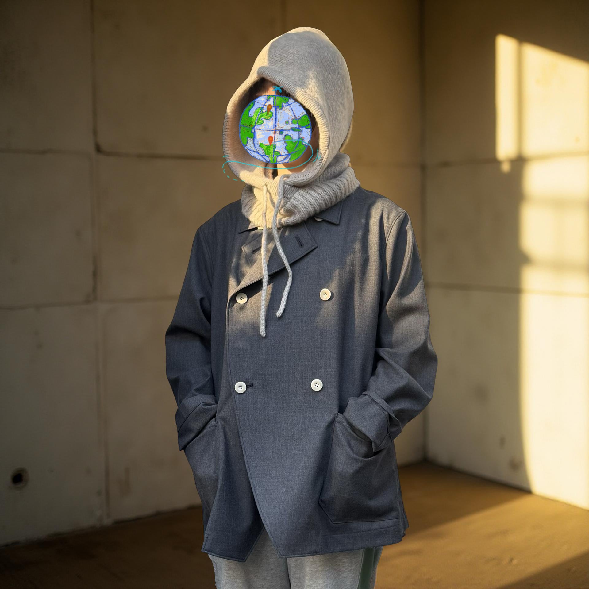 R&D.M.Co-/OLDMAN'S TAILOR Casimere Merino Hoodieカシミヤメリノフーディー #7831