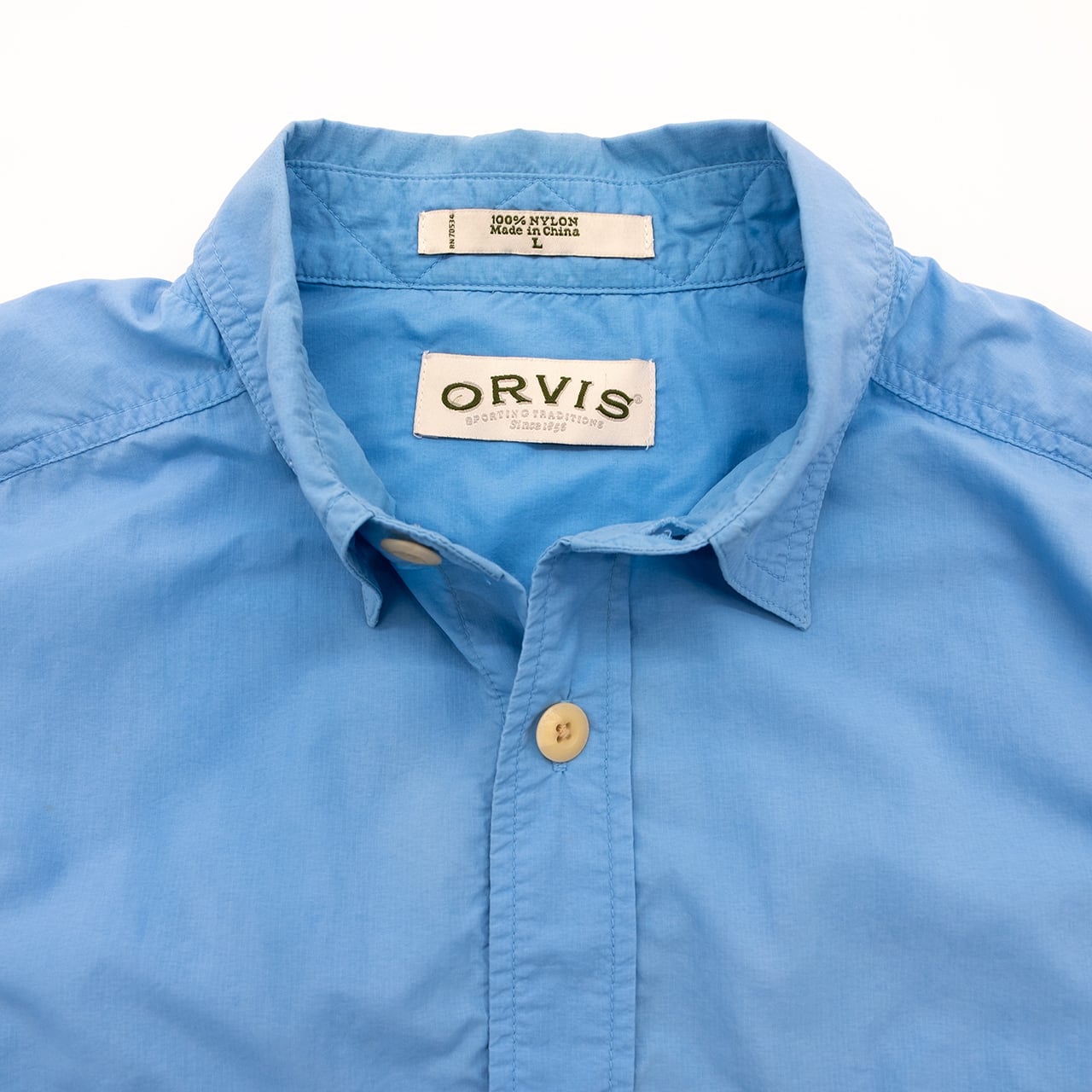ウェア 90s orvis nylon shirt USED】90s ORVIS Nylon Fishing Shirt オービス ナイロンフィッシング