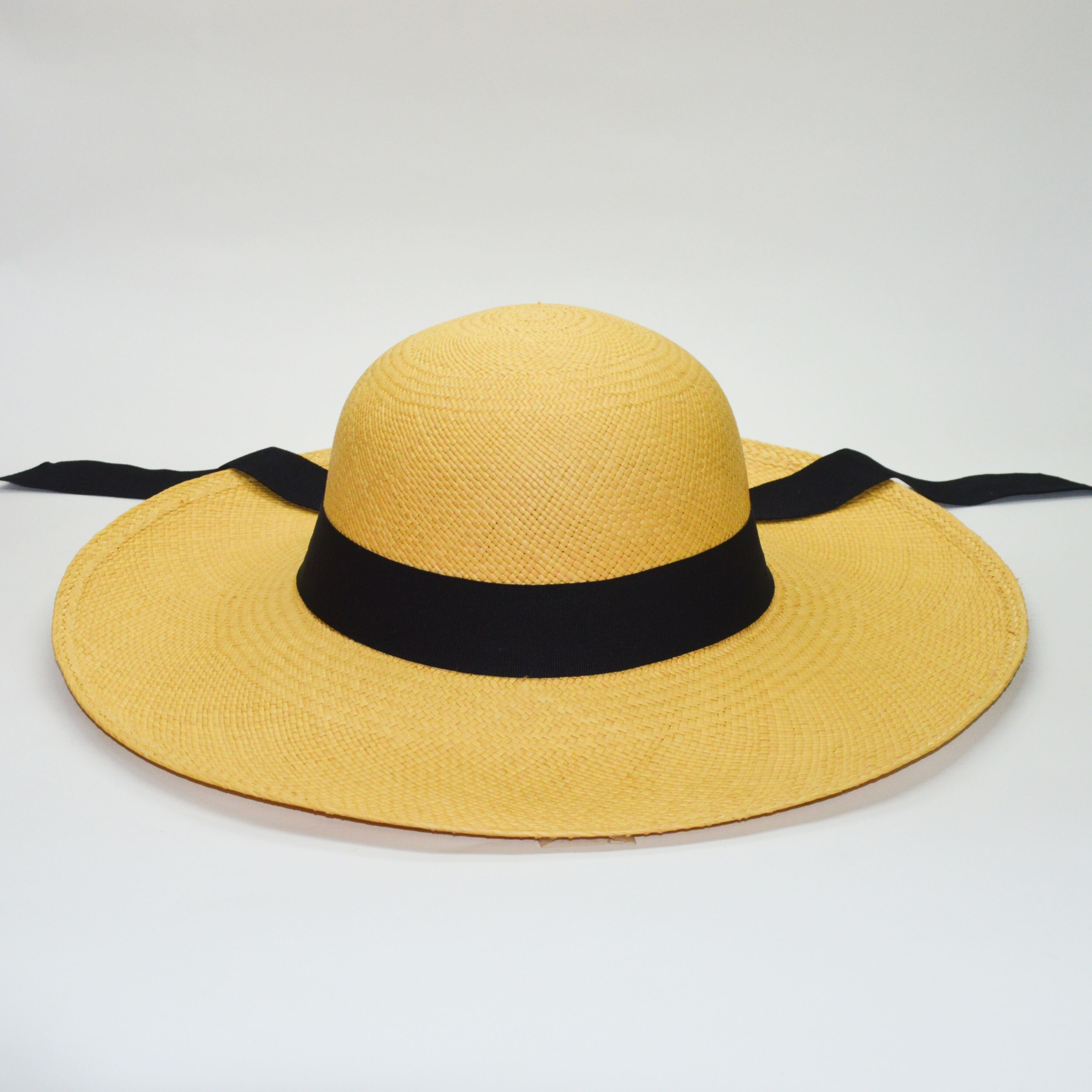 NEWT ベージュ パナマ帽　ブラックリボン NEWT ベージュ パナマ帽 ブラックリボン NEWT ベージュ パナマ帽