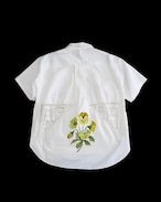 lace open collar shirt leaf