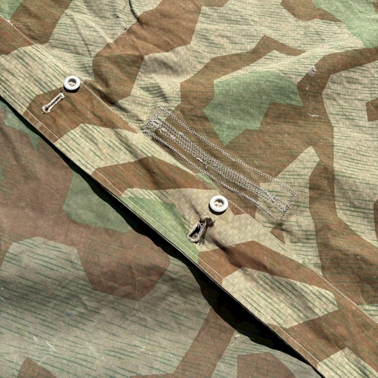 貴重 40s German Army ドイツ軍 実物 M-31 Splinter Camo Zeltbahn WW2