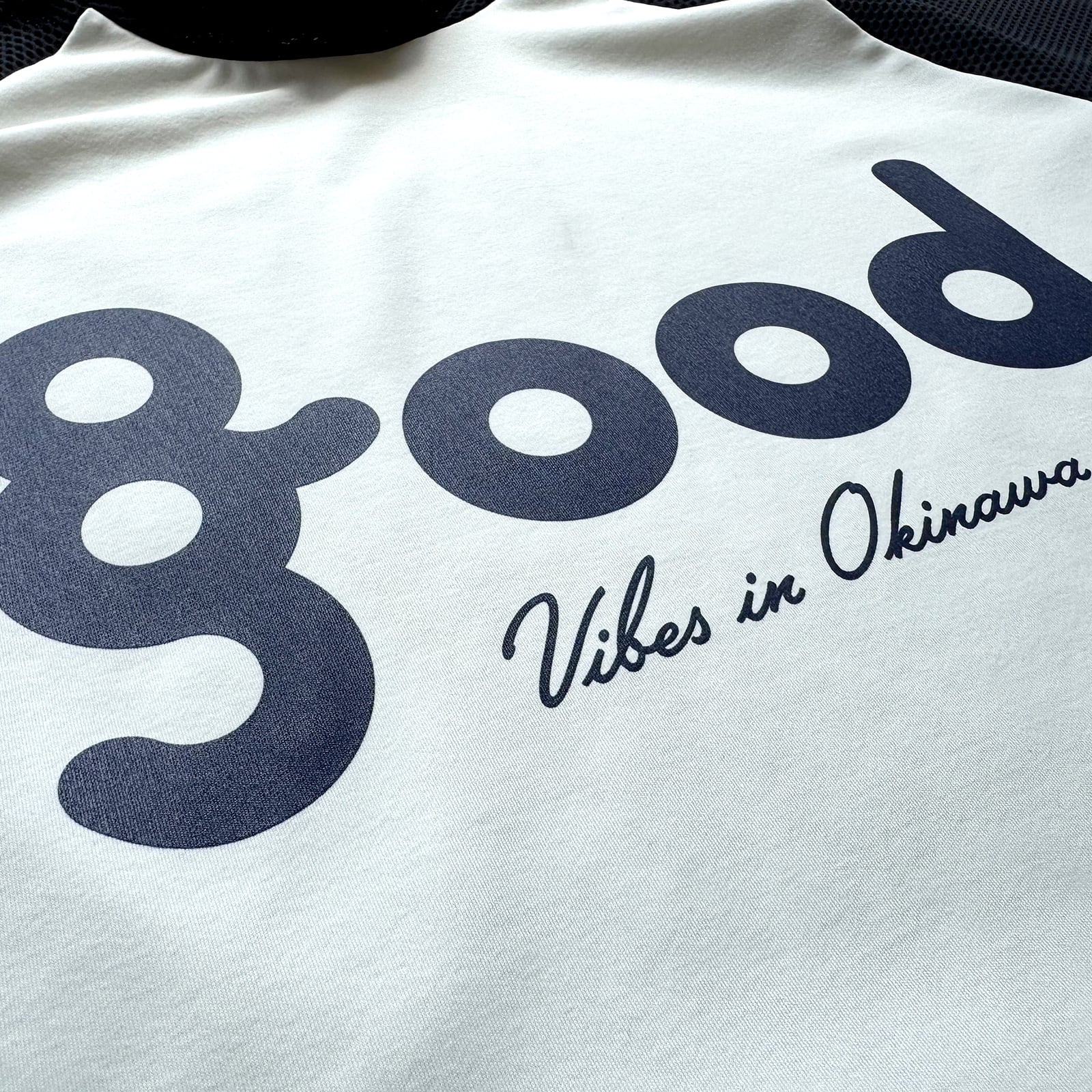 8G SHOOT × 69SLAM MESH SWITCHING MOCK NECK TEE -WHITE/NAVY- | 8G