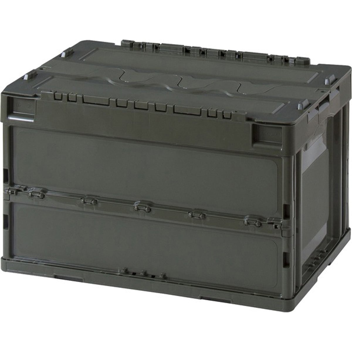 フォールディングコンテナ CF-S51NR 容量50L 折り畳み 収納カゴ 収納ボックス スタッキング可 工具入れ 用具入れ 雑貨入れ コンパクト シンプル