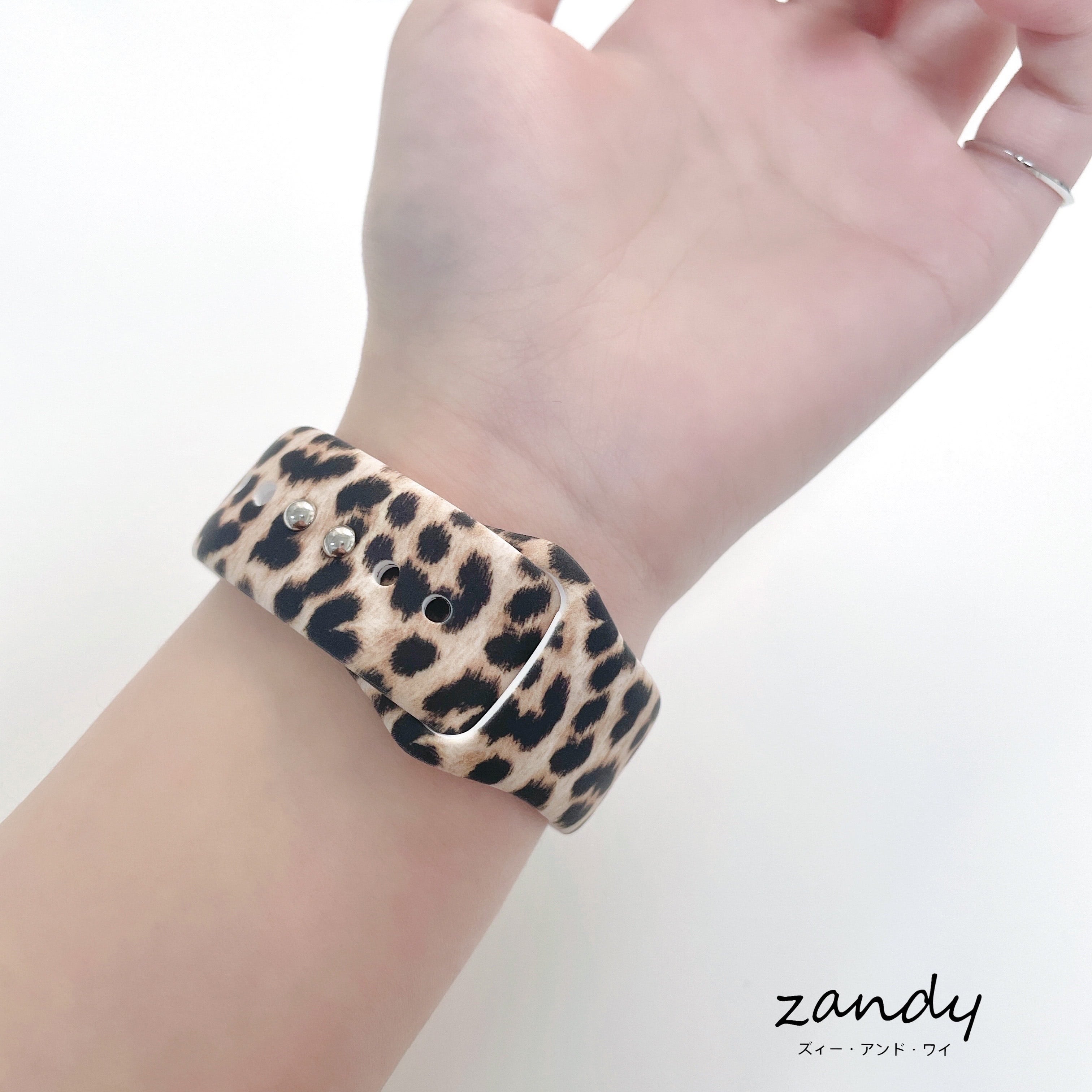 レオパードラバーバンド】B056 アップルウォッチバンド ラバーベルト