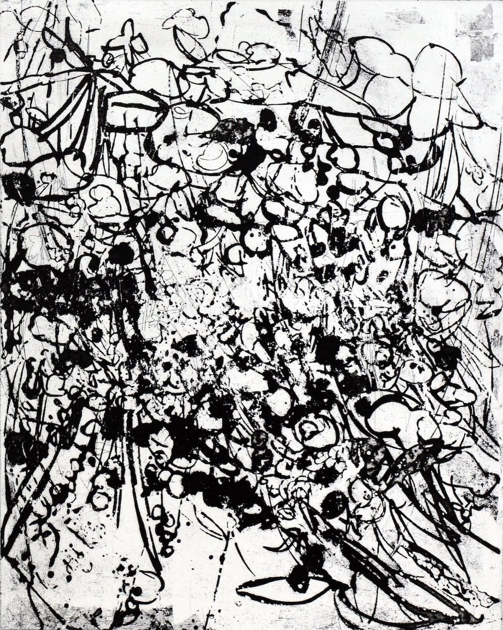 尾関立子 Ozeki Ritsuko"Grass#2"2023 etching with frame