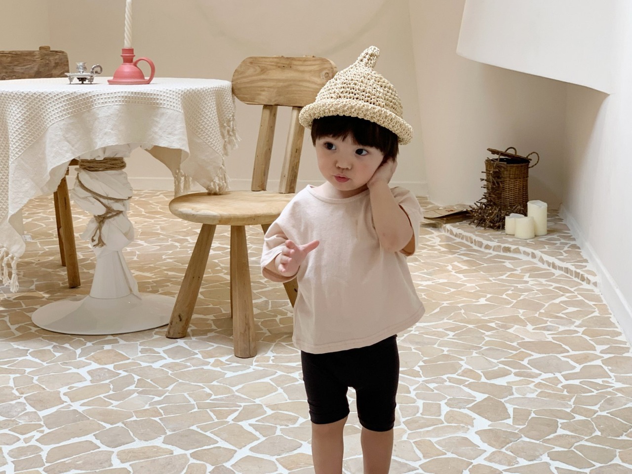 【Bebe nine】シルエット最強ベビー無地T ミント 70〜80cm - 16