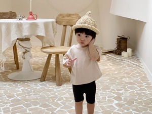 【Bebe nine】シルエット最強ベビー無地T ミント 70〜80cm