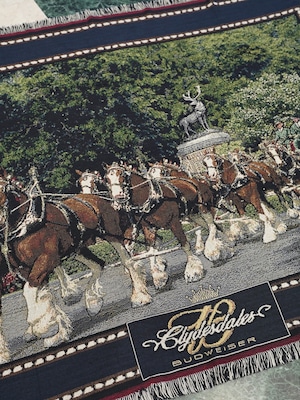 Vintage rug (herd of horses)