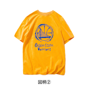 【トップス】ウォリアーズバスケットボールコットン半袖Tシャツ 2203290010J