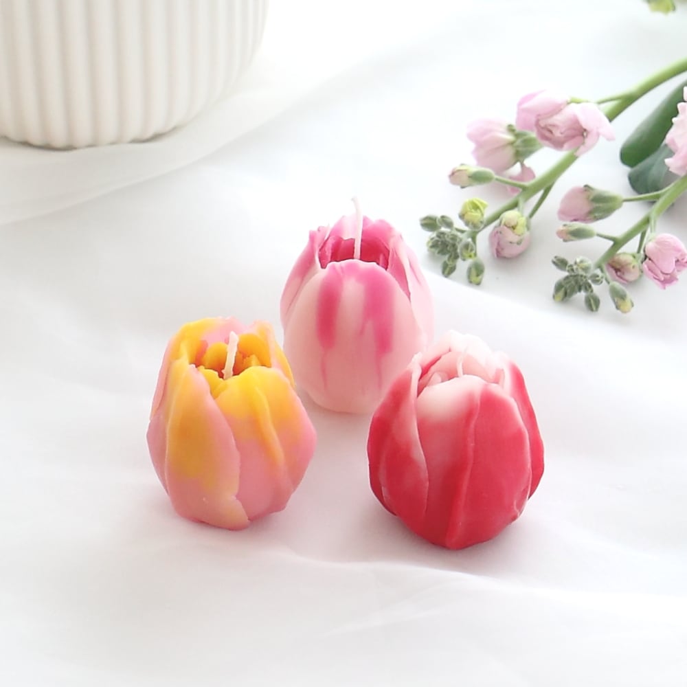 チューリップキャンドル2段ジャンボ(5色) チューリップキャンドル2段ジャンボ(5色)