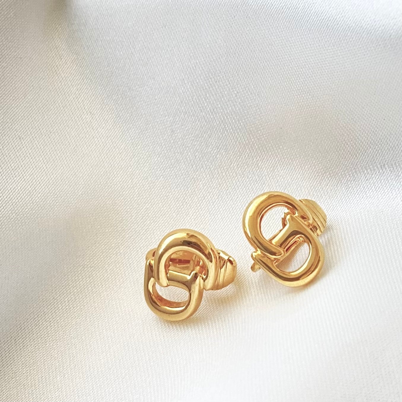 【E7089】Christian Dior CD logo earrings/クリスチャンディオール/イヤリング